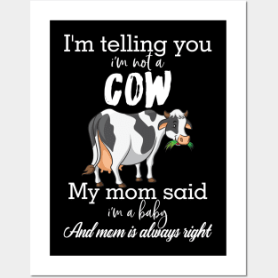 cow lady present idea for mamma Posters and Art